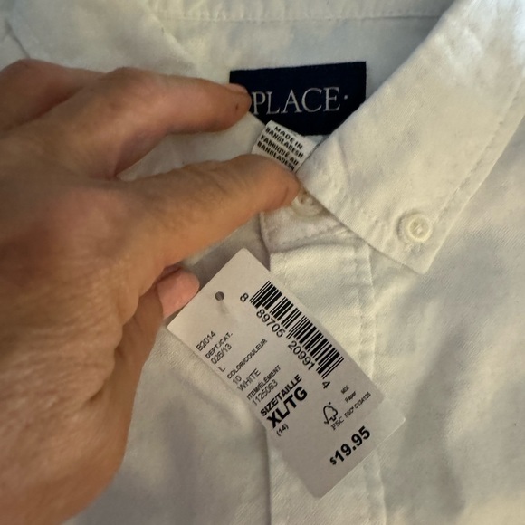 Boys xl button down white dress shirt - Picture 2 of 3